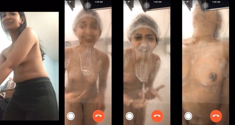 Sexy Desi Girl Striping and Shows Bathing For Lover
