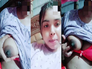 Cute Desi Girl Safa Shows Boobs